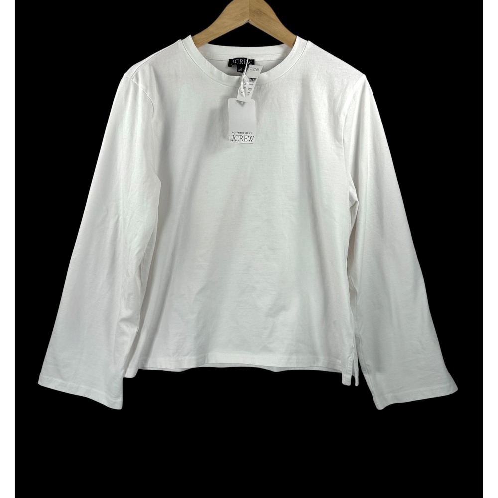 J.Crew Boyfriend jersey relaxed long-sleeve T-shirt oversized minimalist sz M